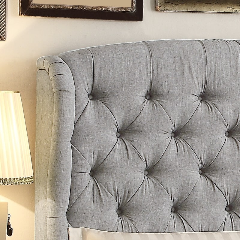 Audrey Tufted Upholstered Wingback Bed Set