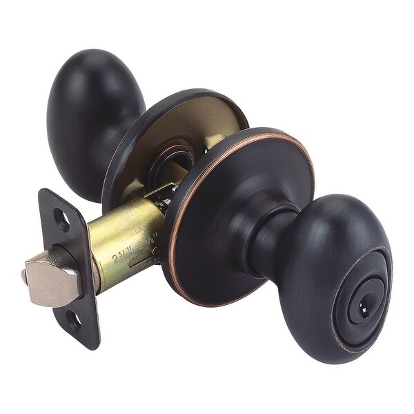 Design House 750596 Egg Series Entry Knob Fits Doors 1-3/8" to 1-3/4" Thick - Oil Rubbed Bronze