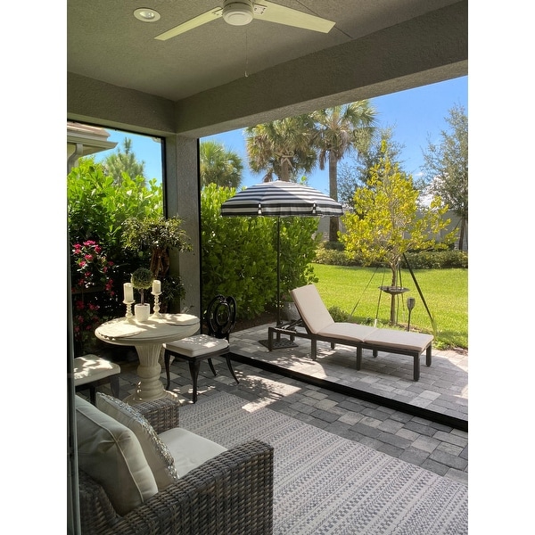 Acrylic Striped Patio Umbrella 