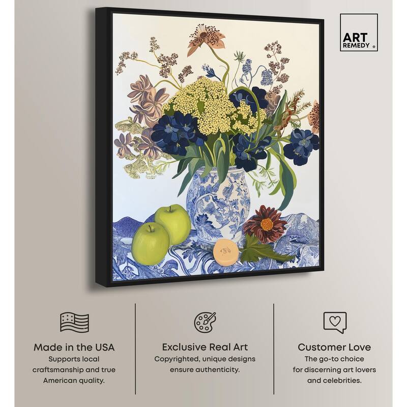 Flowers and Fruit Canvas by Art Remedy