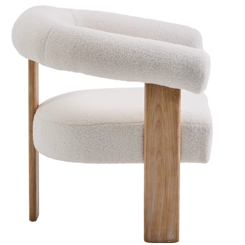 Accent Chair Living Room Chair with Solid Wood Frame