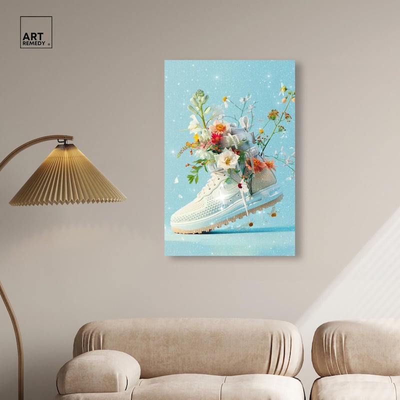 Light Sneaker Bouquet Canvas by Art Remedy, Gallery Wrapped