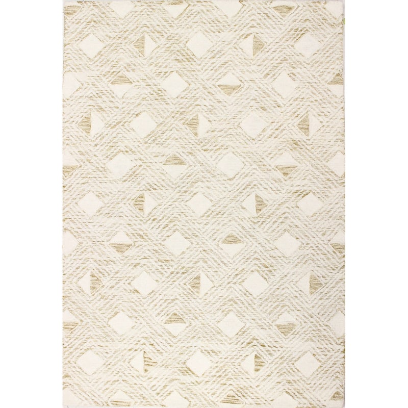 Bashian Neville Ivory/Gold Contemporary Area Rug - 2'6" X 8' - Ivory/Gold