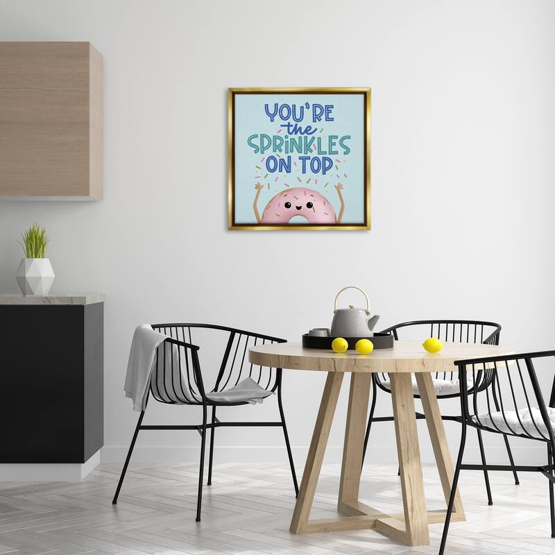 Stupell You're The Sprinkles On Top Framed Floater Canvas Wall Art Design By Sarah Hickman