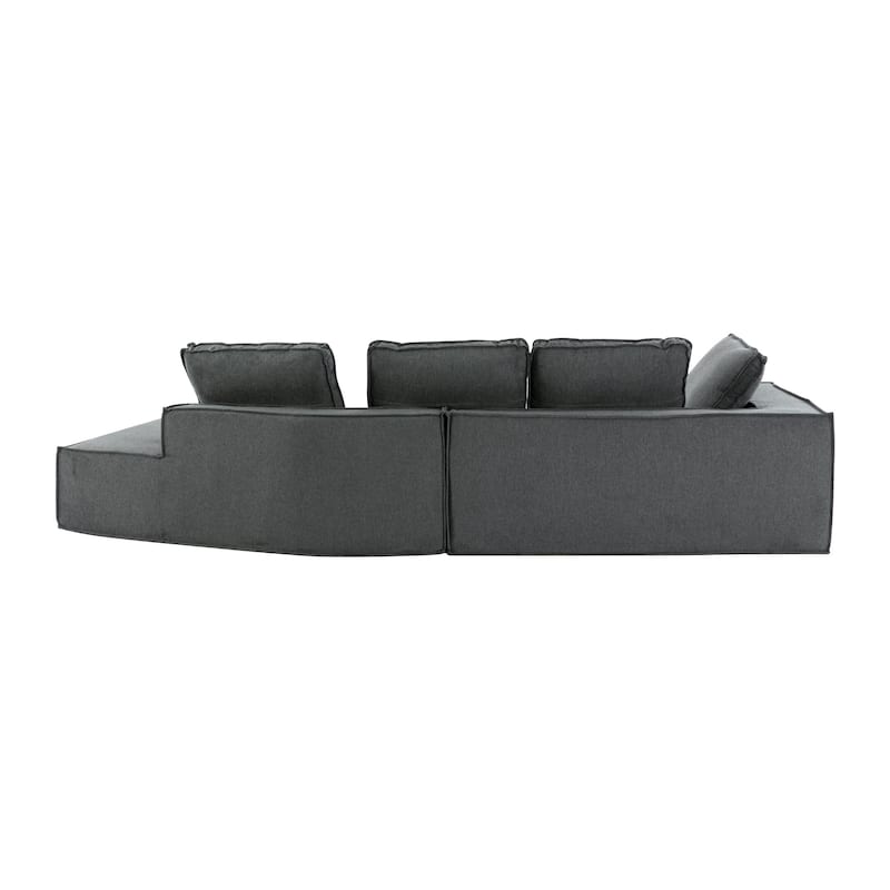 125" Stylish 4-Seater Chaise Lounge Sofa, Modern Indoor Sleeper for Cozy Living Room Relaxation