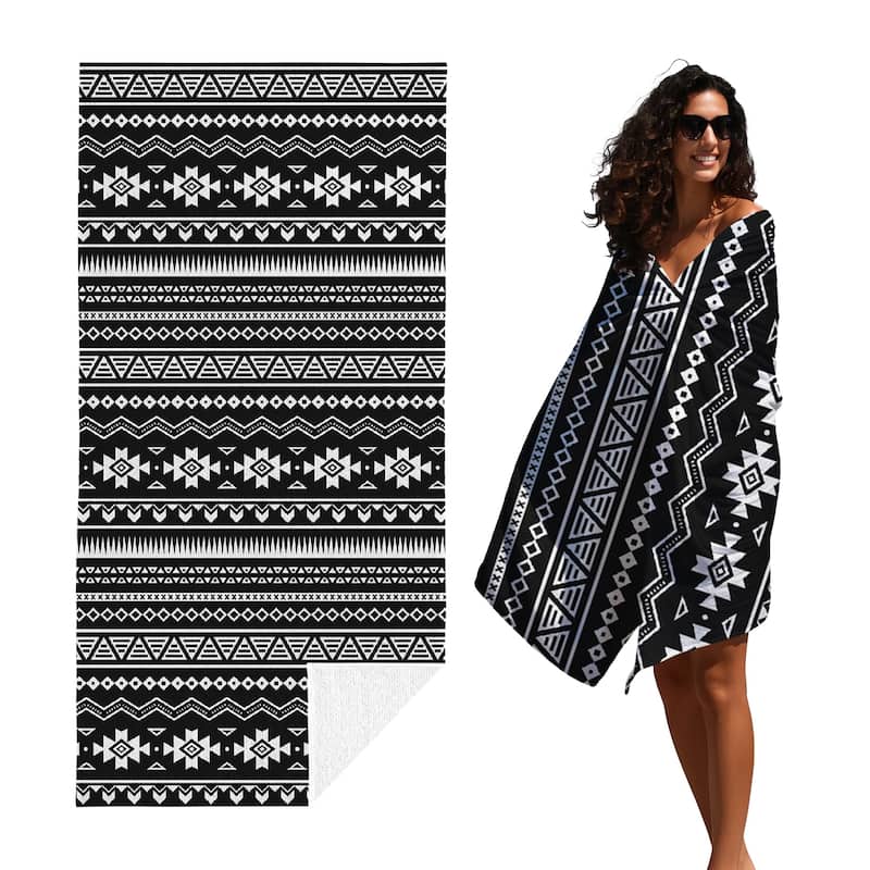 Large Boho Beach Towel Quick Dry Absorbent 30"x60"/35"x70"