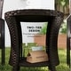 preview thumbnail 15 of 25, Outsunny 18" Outdoor Wicker Coffee Table, 2-Tier Patio Side Table with Storage
