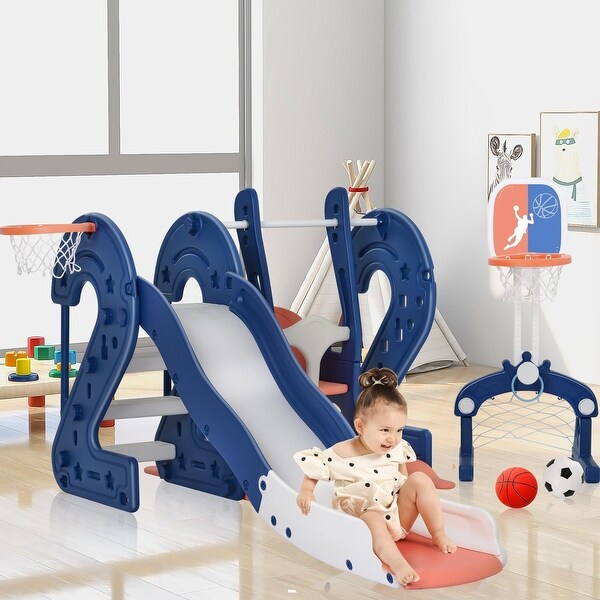 Toddler swing shop and slide set