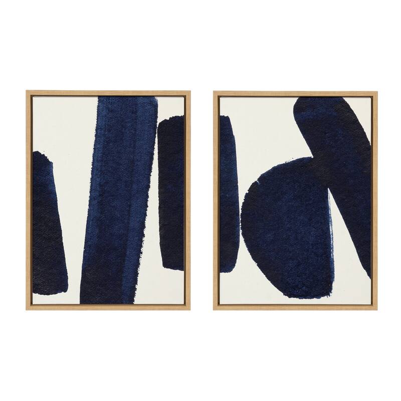 Kate and Laurel Sylvie Japandi 26 1 2 Frame Canvas Art by Rocket Jack - 2 Piece Set 18x24 - Brown