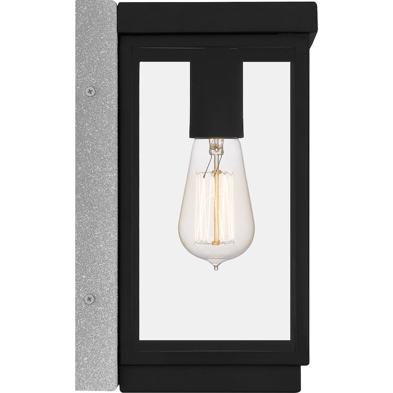 Ezra 1-Light Earth Black Outdoor Wall Lantern