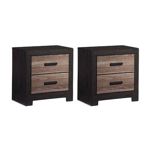 Shop Harlinton Warm Gray Charcoal Two Drawer Night Stand B325 92 2 Pack Harlinton Warm Gray Charcoal Two Drawer Night Stand Overstock 15652124