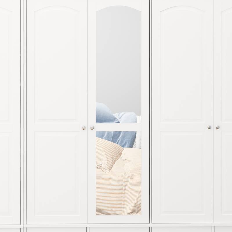 78.7"H Combo Twin Wardrobe Set Elegance Meets Utility Armoires Closet