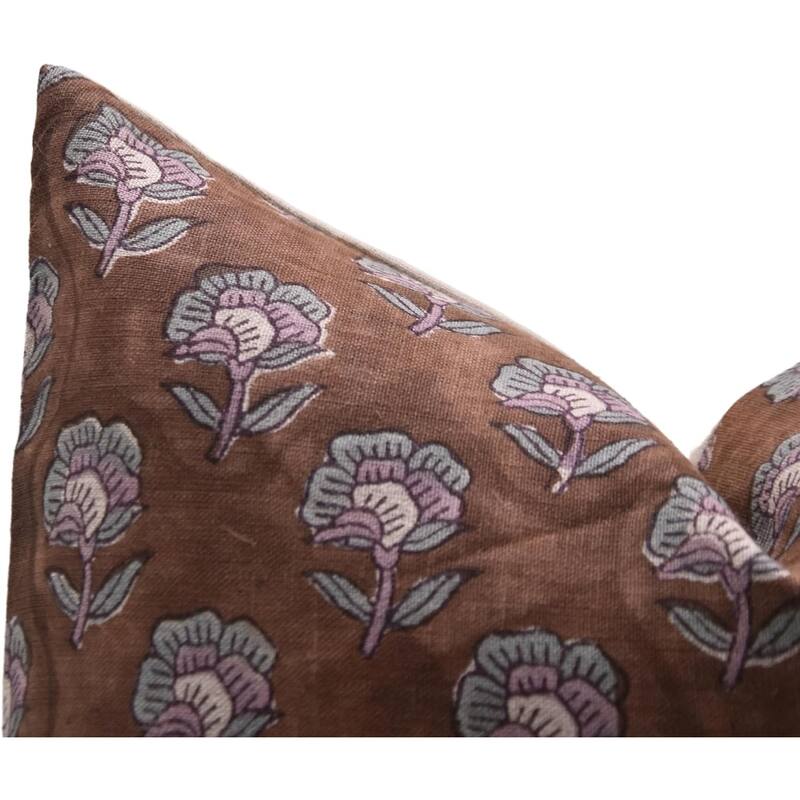 Fabdivine Linen Square Block print pillow Cover