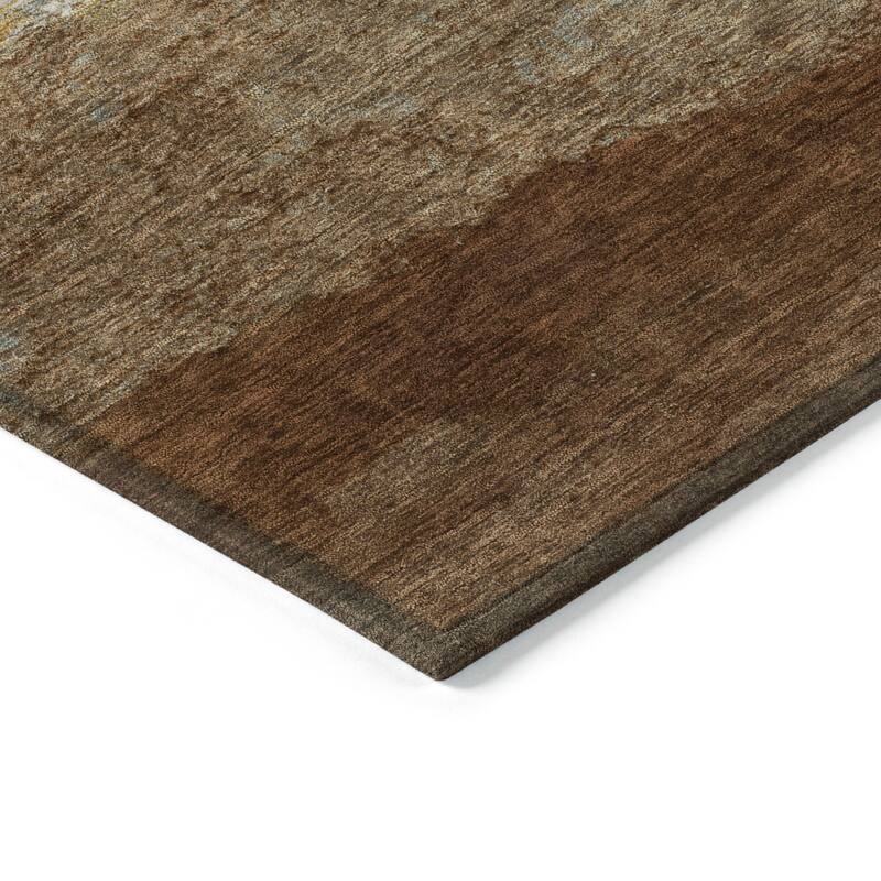 Machine Washable Indoor/Outdoor Watercolor Ombre Chantille Rug