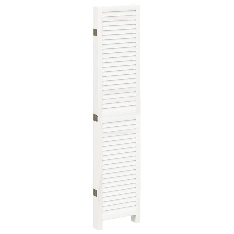 vidaXL Room Divider Privacy Screen Living Room White Solid Wood Paulownia