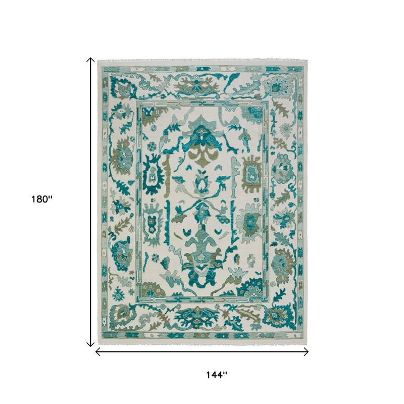 HomeRoots Floral Craftsman Rectangle Area Rug - 180.00 in. x 144.00 in. x 0.20 in.