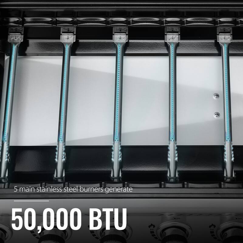 Royal Gourmet 6-Burner Gas Grill with Sear Burner and Side Burner - Blue