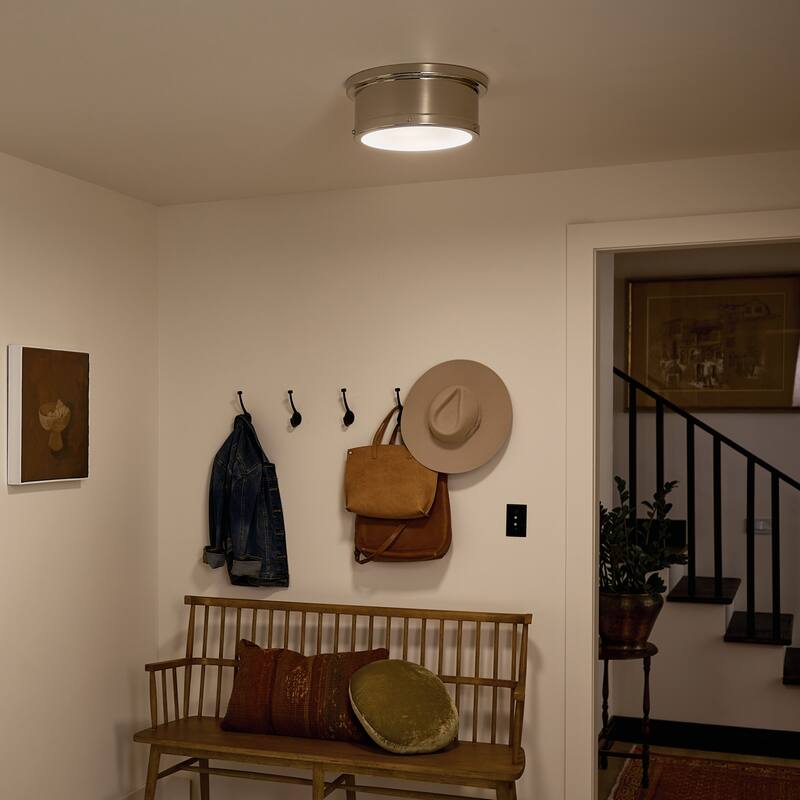 Kichler 52540 Serca 2 Light 14" Wide Flush Mount Drum Ceiling Fixture
