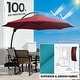 preview thumbnail 28 of 34, 10 ft.Aluminum Curvy Cantilever Offset Hanging Patio Umbrella With Sandbag Base