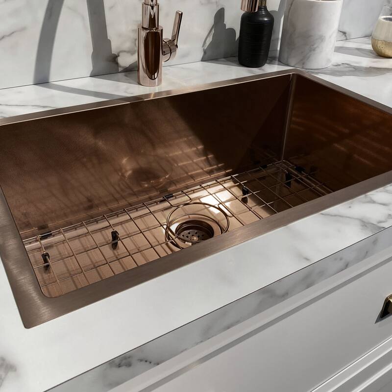 Whitehaus Noah Plus 33" Single Basin Kitchen Sink for Undermount or