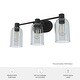 preview thumbnail 5 of 12, Hunter Lochemeade 3-Light Vanity Wall Light, Damp-rated - Bathroom, Laundry - Modern Farmhouse, Contemporary, Industrial