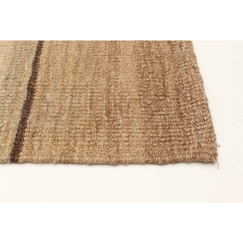 ECARPETGALLERY Flat-Weave Boho Brown Wool Kilim - 5'9 x 9'4