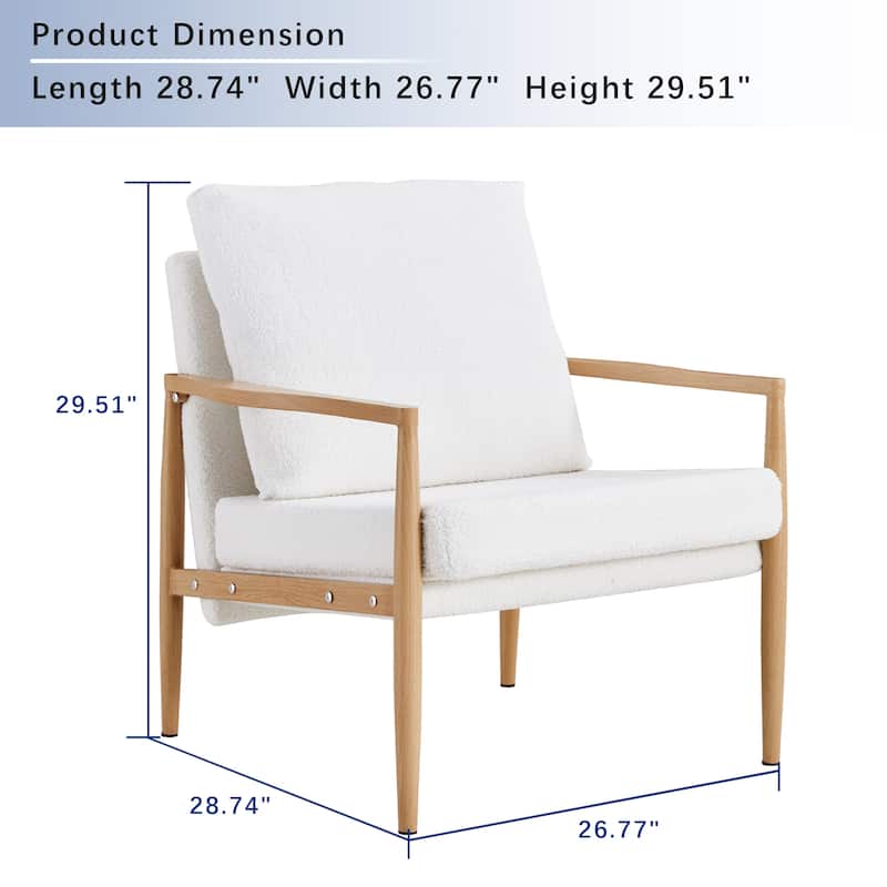 Modern Accent Chair with Metal Frame,Sofa Chair for Living Room
