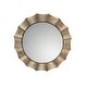 preview thumbnail 1 of 1, Uttermost Gotham 41" Round Urban Industrial Oversized Scalloped Fluted Antique Silver Leaf