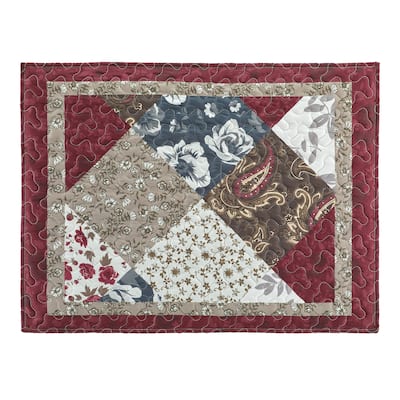 Madison Floral and Leaf Patchwork Pillow Sham