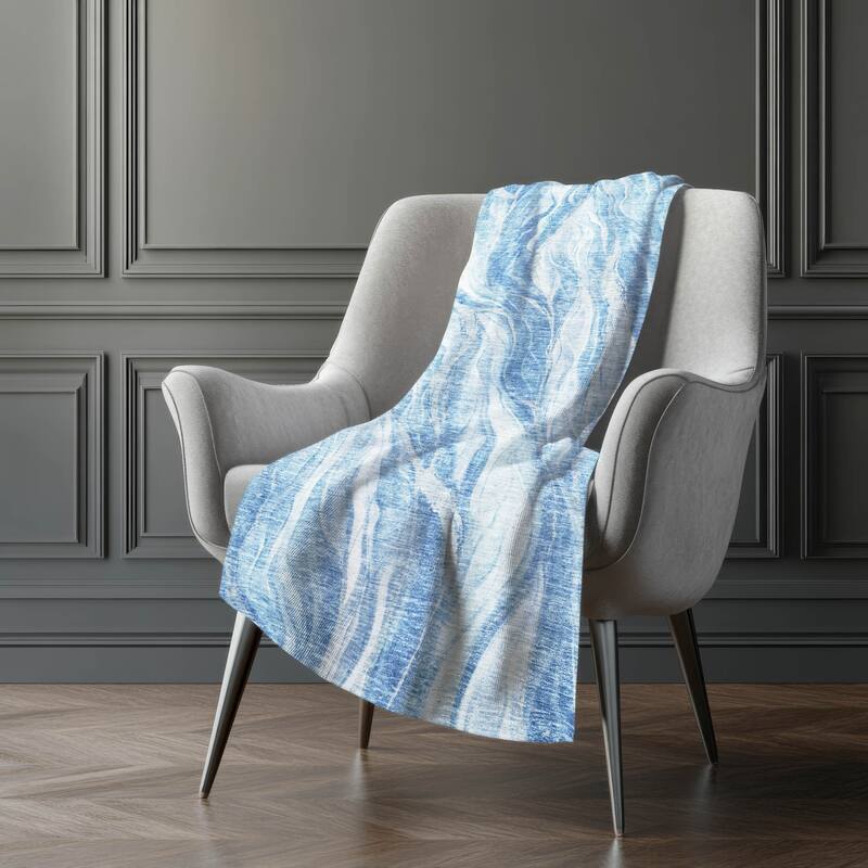 Premium Machine Washable Abstract Modern Sherpa Throw Blanket