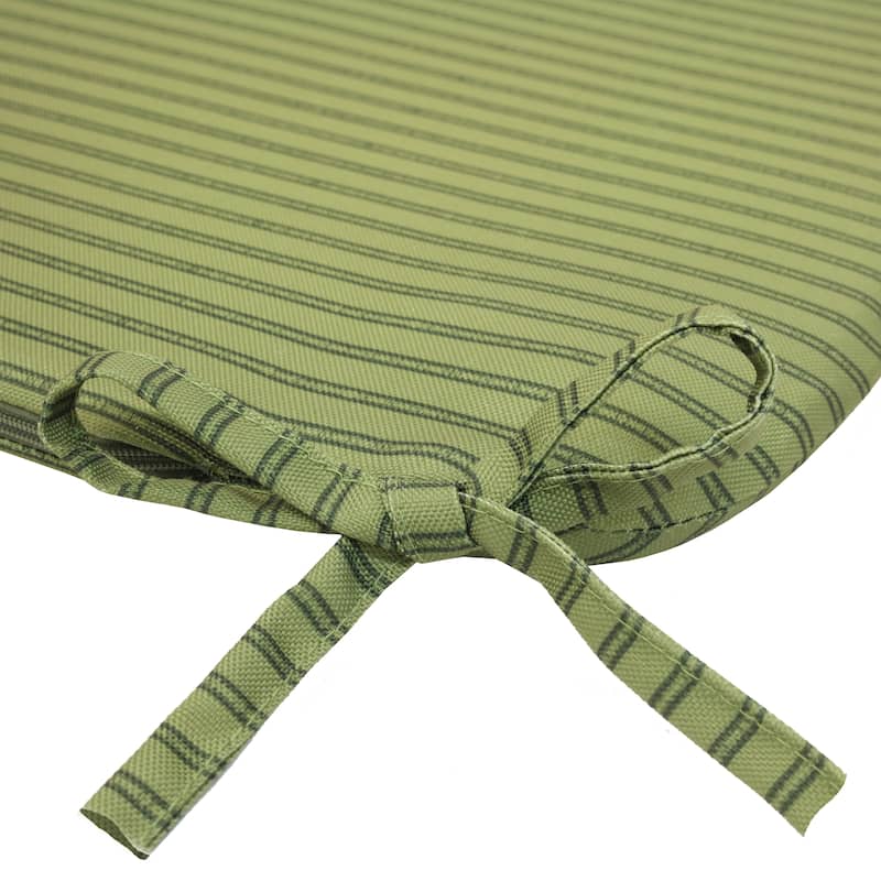Tropical 2-pk Outdoor Texture Printed Bistro Cushion 17 x 17 in Green - 17" x 17" x 1"