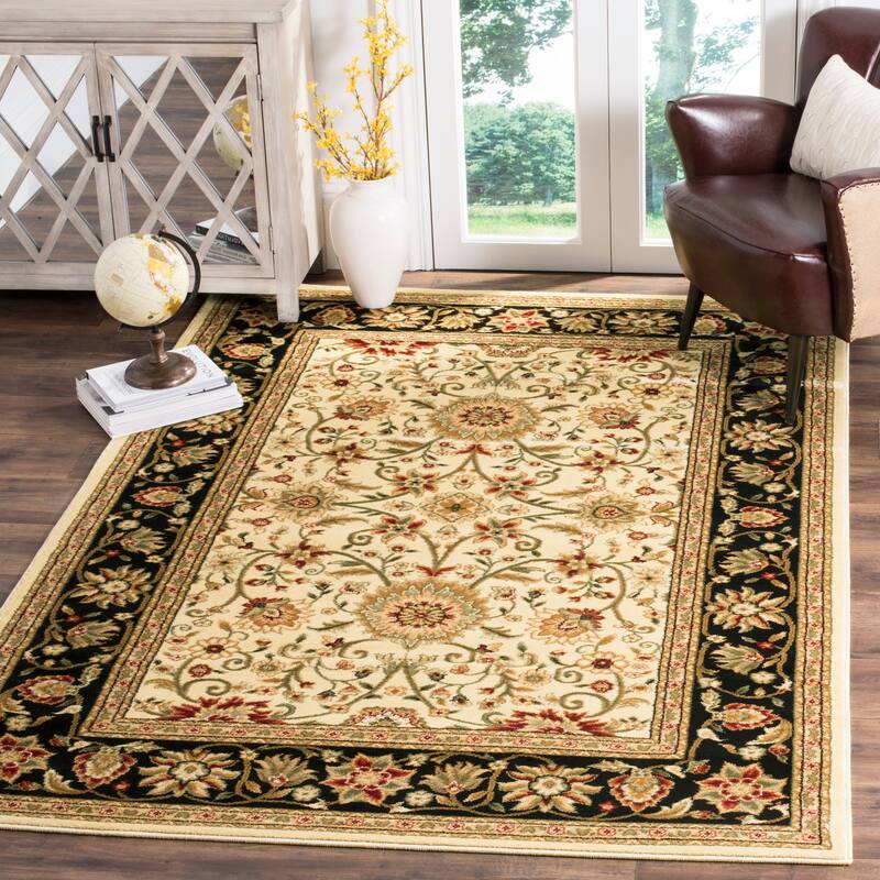 SAFAVIEH Lyndhurst Ambrogina Traditional Area Rug - 11' x 15' - Ivory/Black