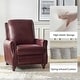 preview thumbnail 49 of 57, Cigar Mid-century Modern Genuine Leather Recliner with Solid Wood Legs and Nailhead Trim Set of 2 by HULALA HOME