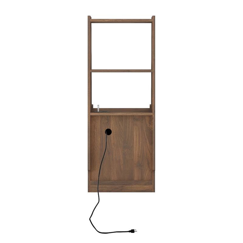 2-Piece Smart Nightstand Set – USB Charging + Night Light – Bedside Storage & Shelf