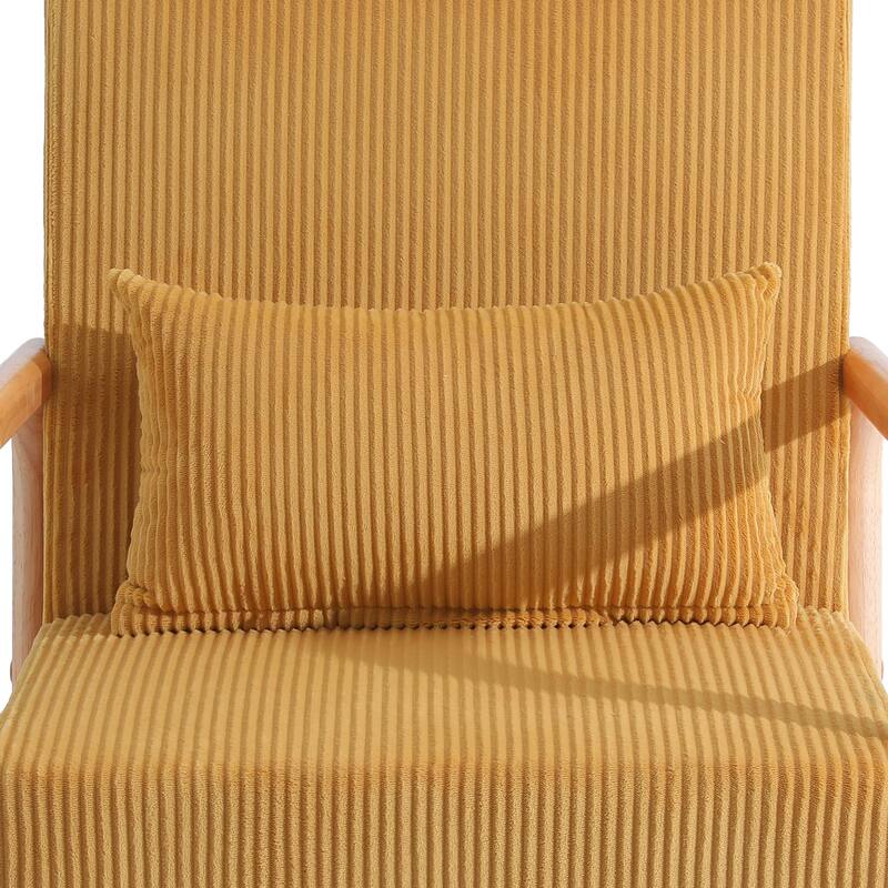 2 Set Upholstered Lounge Arm Chair with Pillow - Set of 2