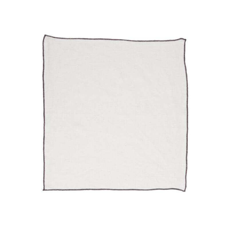 Handwoven Linen Square Napkin - 17.75" - White