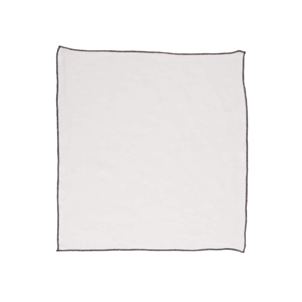 Handwoven Linen Square Napkin - 17.75" - White