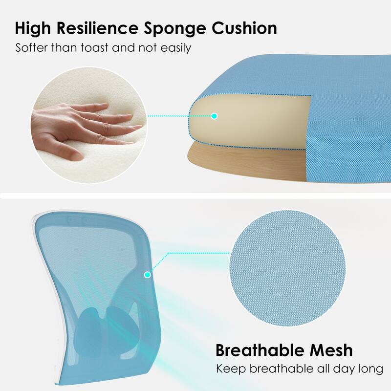 Ergonomic Office Chair, Home Office Desk Chair with Headrest, High Back Computer Chair with Adjustable Lumbar Support