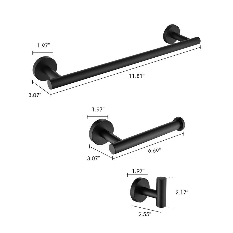 YASINU 3 Pieces Bathroom Towel Rack Set