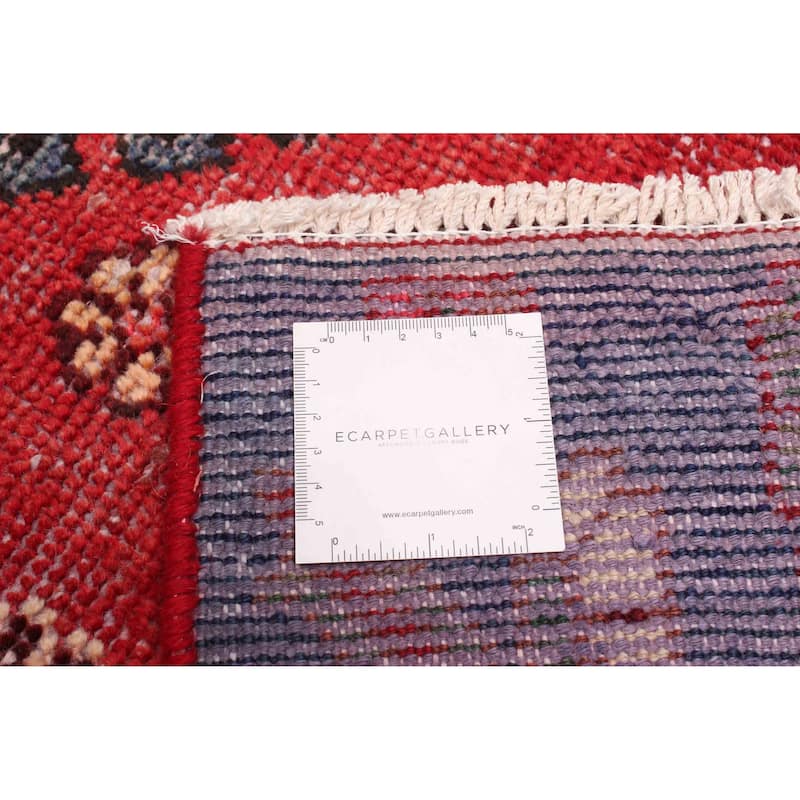 ECARPETGALLERY Hand-knotted Andelz Red Wool Rug - 5'0 x 9'6