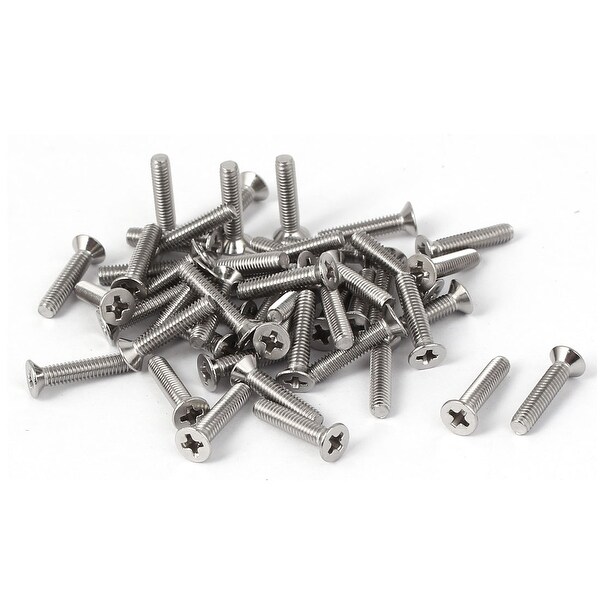 Size 10-24 X 5" Stainless Steel Phillips Drive Flat Head Machine Screws