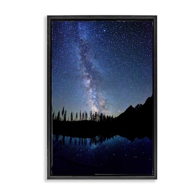 Stupell Nebula Reflection in Lake Framed Floater Canvas Wall Art Design By Royce Bair