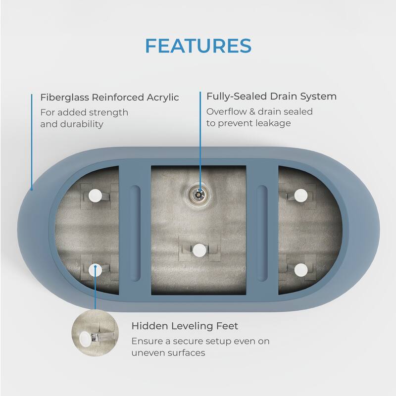 OVE Ayago Free Standing Bathtub Kit with extra Hardware