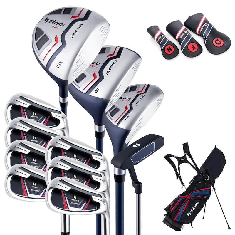 Ultimate Men's Complete Golf Club Set Golf Club Package Set incl 460CC - See Details - Blue
