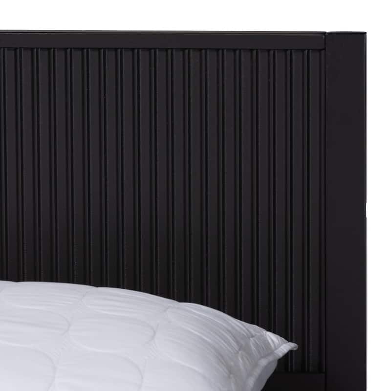 Primrose Mid-Century Fluted Wood 4-Piece Bedroom Set