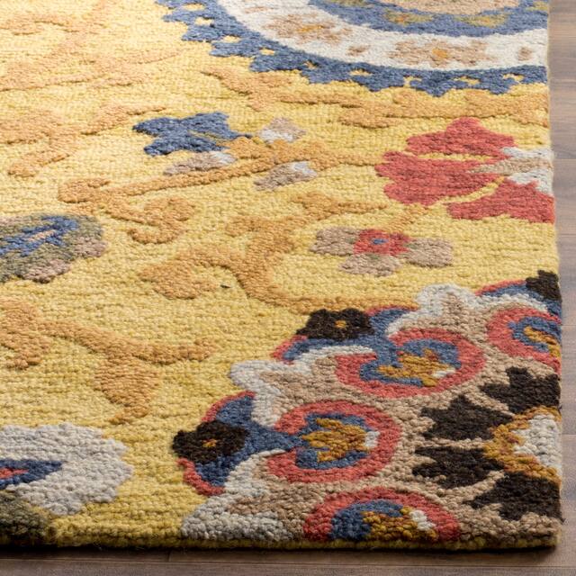 SAFAVIEH Handmade Blossom Nelia Modern Floral Wool Rug