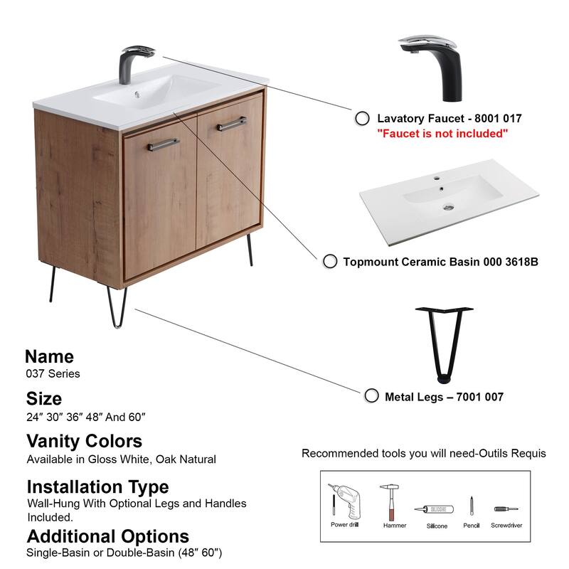 Mitchell 36" Single Bathroom Vanity Set