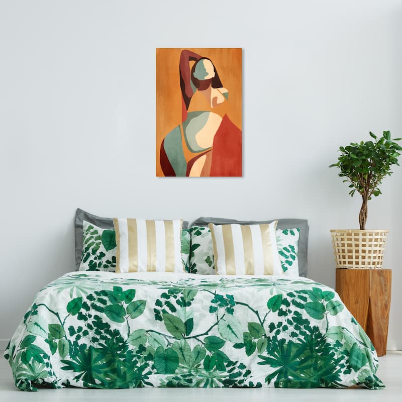 Wynwood Studio Canvas Abstract Suntanned in the Americas Orange and Modern & Contemporary Wall Art Canvas Print - 36 x 24