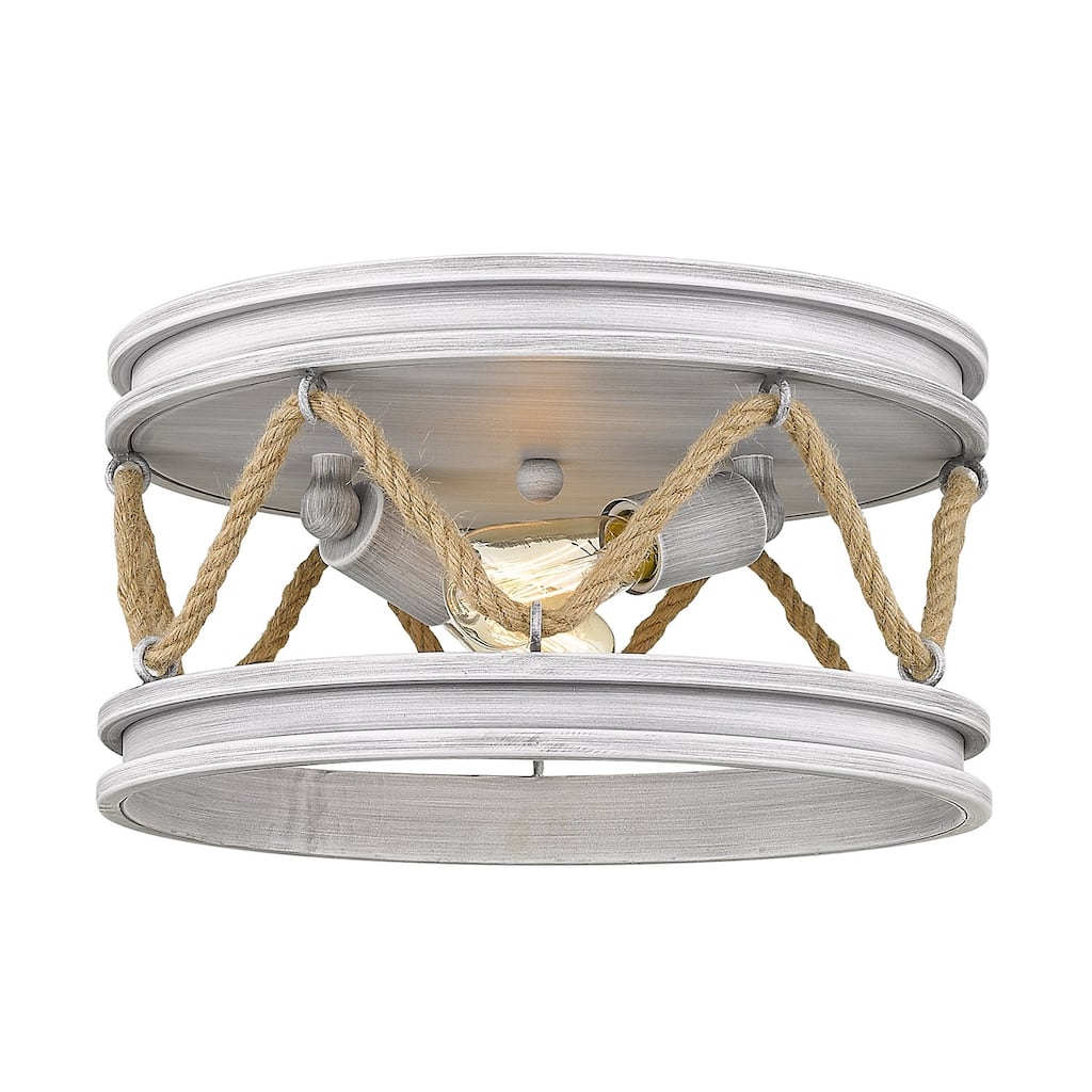 Wry Lighting Chatham 2-light Flush Mount in Gunmetal Bronze