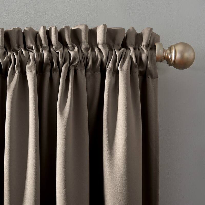 Sun Zero Oslo Home Theater 100% Blackout Rod Pocket Curtain Panel, Single Panel